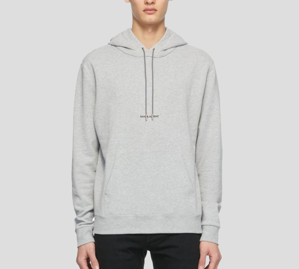 Saint Laurent - SWEATER HOODIE BÁSICO CON BOLSILLO CENTRAL
