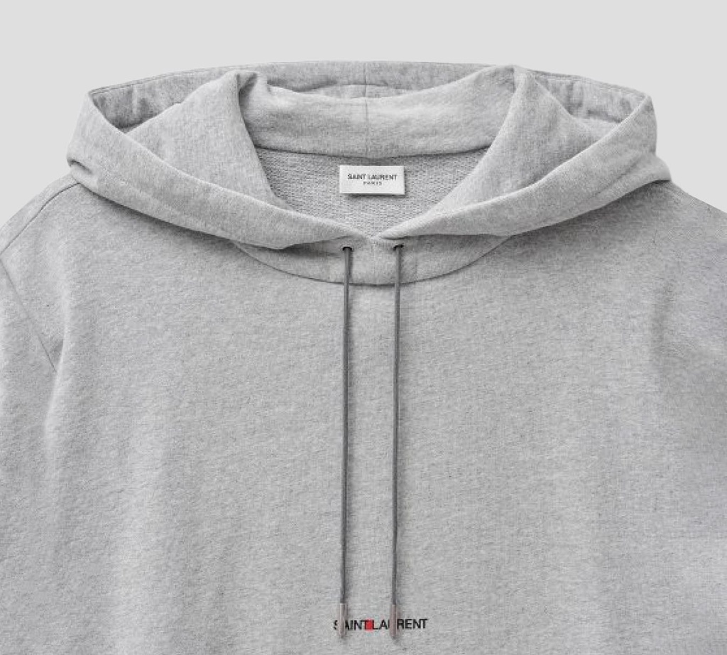 Saint Laurent - SWEATER HOODIE BÁSICO CON BOLSILLO CENTRAL
