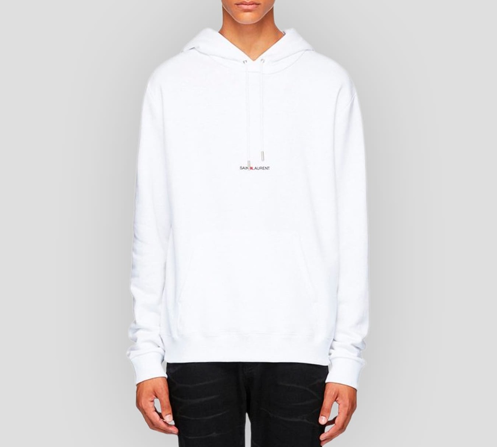 Saint Laurent - SWEATER HOODIE BÁSICO CON BOLSILLO CENTRAL