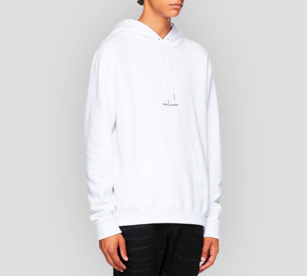 Saint Laurent - SWEATER HOODIE BÁSICO CON BOLSILLO CENTRAL