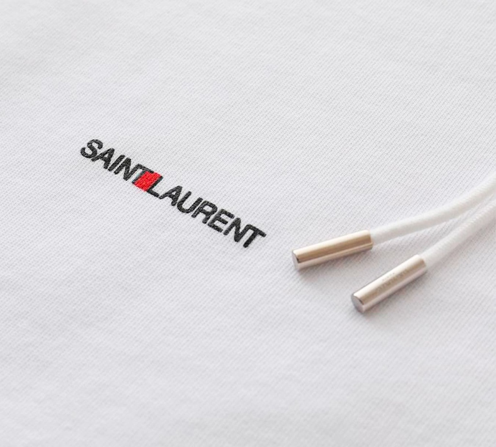 Saint Laurent - SWEATER HOODIE BÁSICO CON BOLSILLO CENTRAL