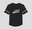 Saint Laurent - FRANELA CUELLO REDONDO CON BIES DESGASTADO