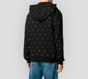 Saint Laurent - SWEATER HOODIE REMACHADO CON ARANDELAS