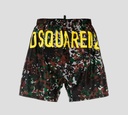 Dsquared2 - SHORT DE PLAYA CAMUFLADO CON LOGO SOBRE LA PARTE TRASERA