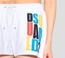 Dsquared2 - SHORT DE PLAYA EN TELA DE PAÑO CON LOGO MULTICOLOR