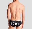 Dsquared2 - TRAJE DE BAÑO ESTILO INTERIOR, NEGRO CON LETRAS BLANCAS