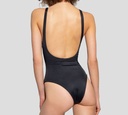 Dsquared2 - TRAJE DE BAÑO ENTERO, NEGRO CON LETRAS BLANCAS