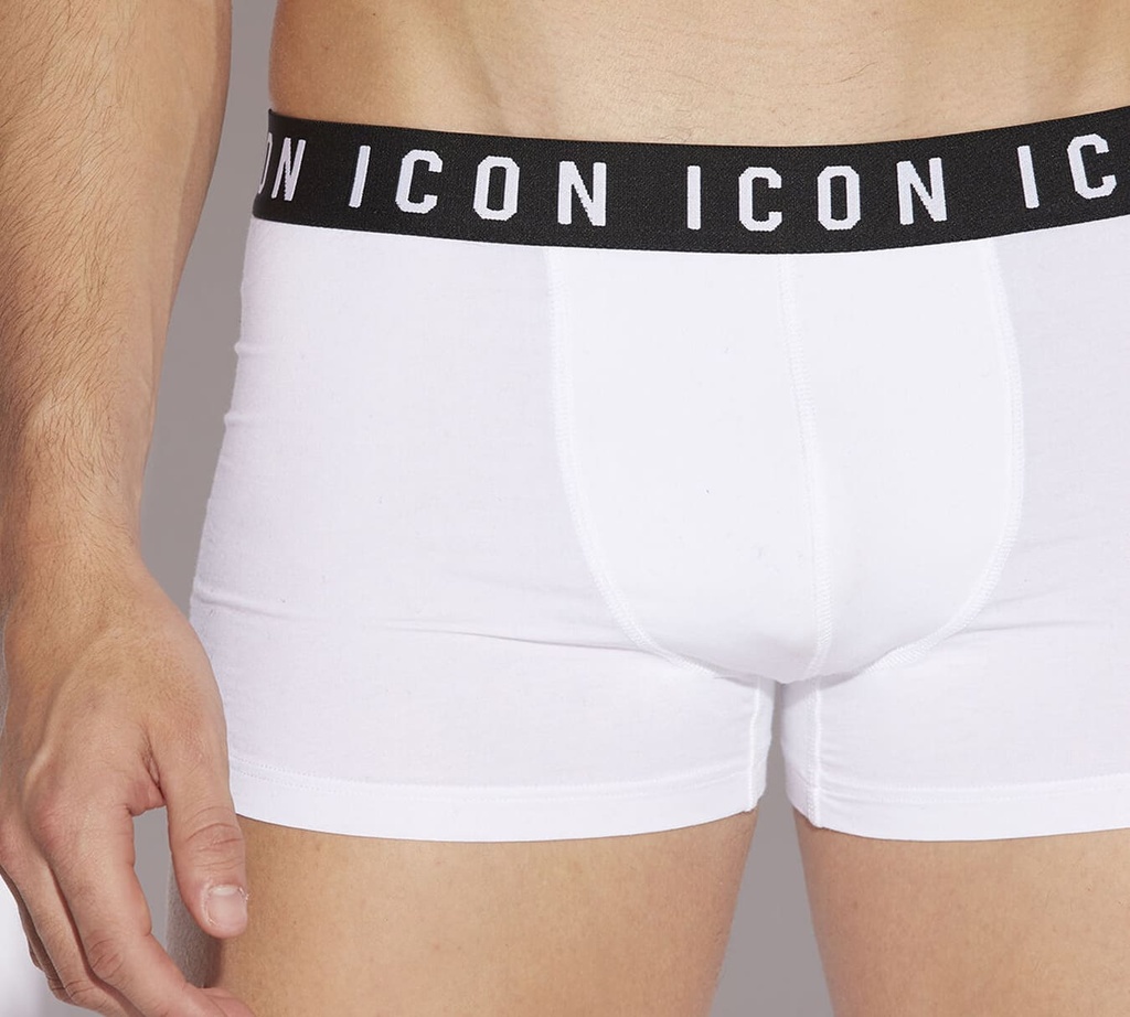 Dsquared2 - BOXER CORTO ICON CON BANDA ELÁSTICA NEGRA A LA CADERA
