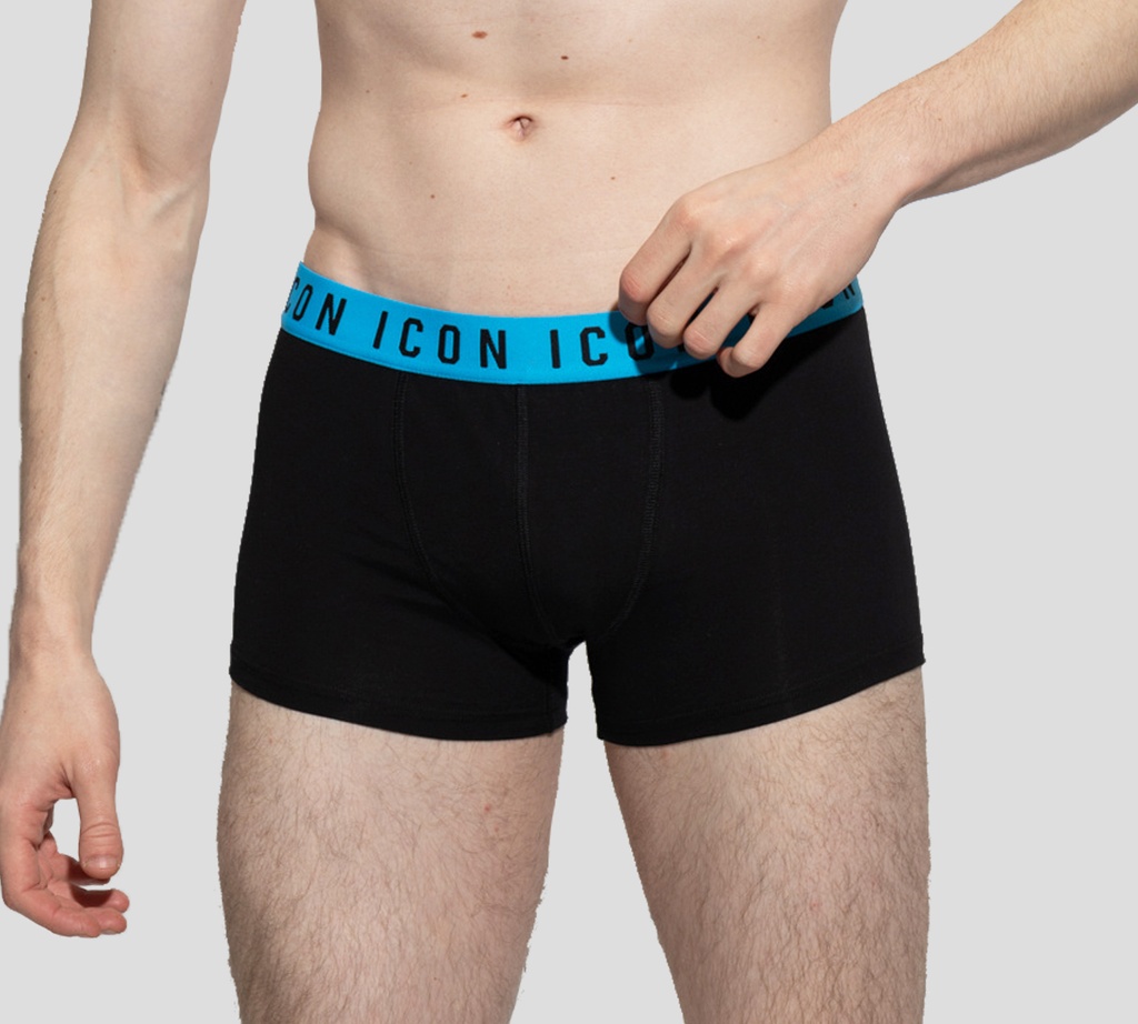 Dsquared2 - BOXER CORTO ICON CON BANDA ELÁSTICA AZUL A LA CADERA