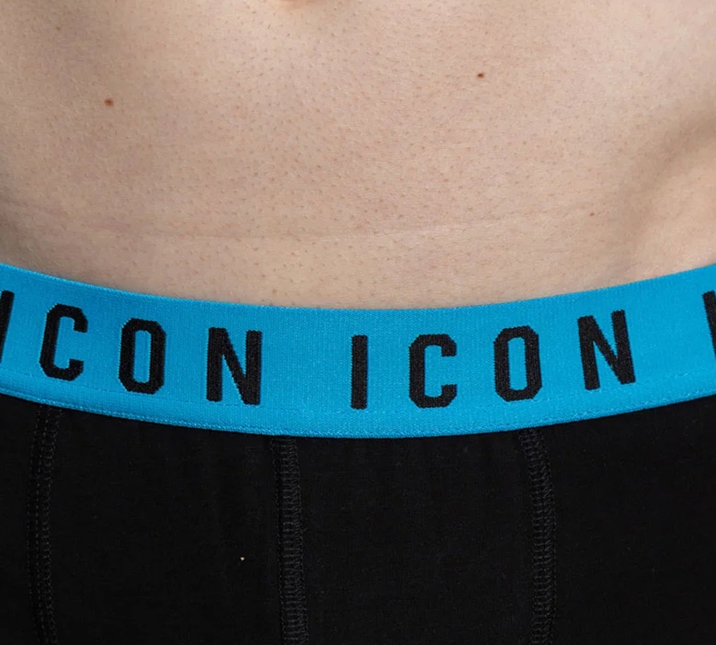 Dsquared2 - BOXER CORTO ICON CON BANDA ELÁSTICA AZUL A LA CADERA