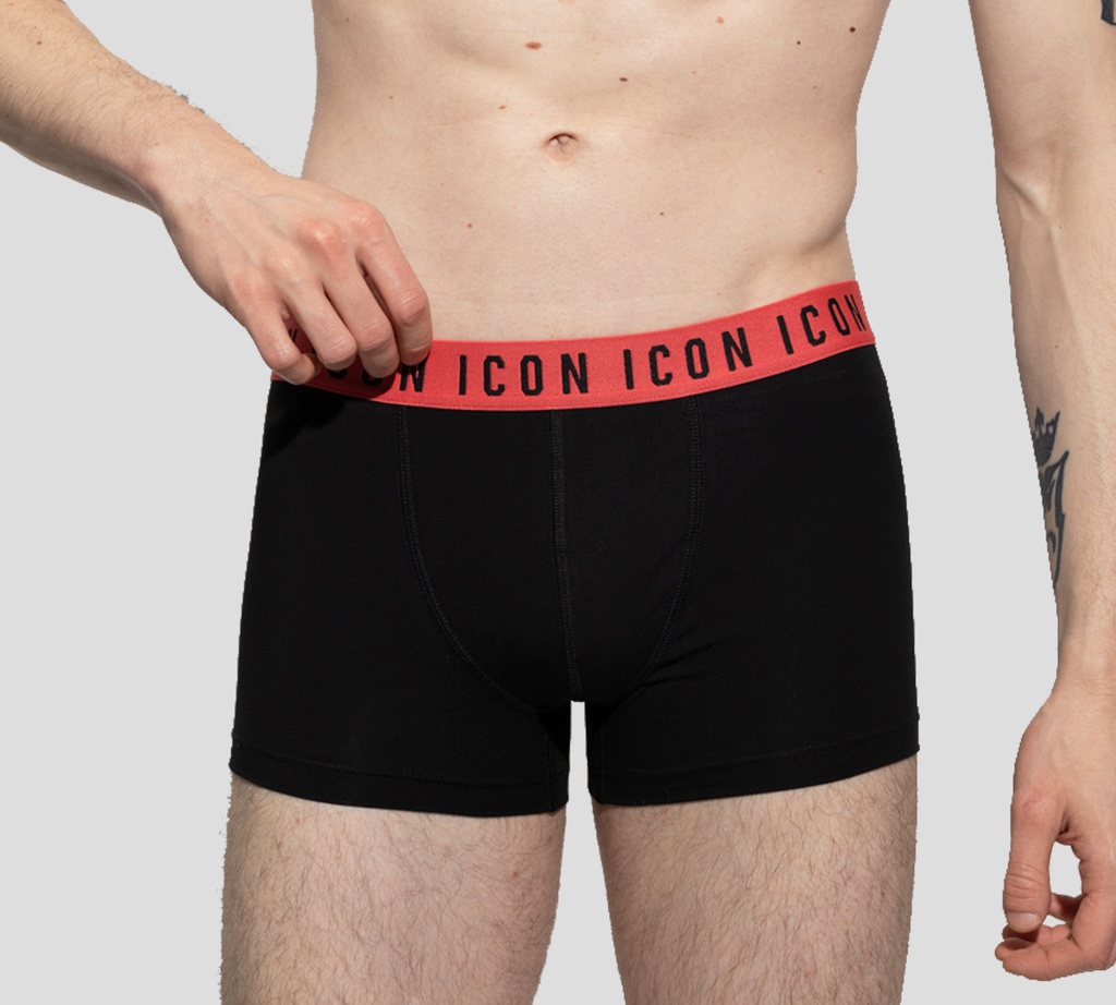 Dsquared2 - BOXER CORTO ICON CON BANDA ELÁSTICA CORAL A LA CADERA