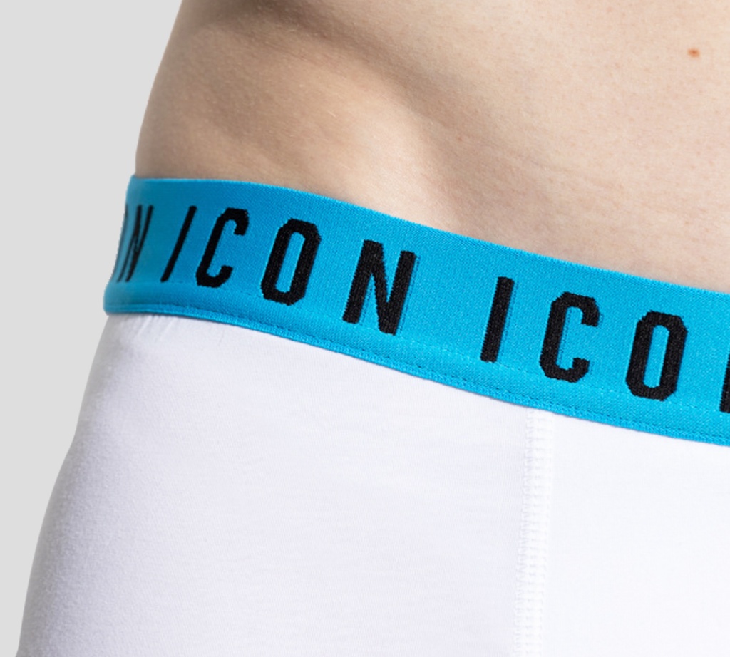 Dsquared2 - BOXER CORTO, BLANCO CON AZUL
