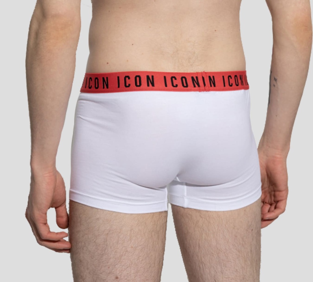Dsquared2 - BOXER CORTO, BLANCO CON CORAL