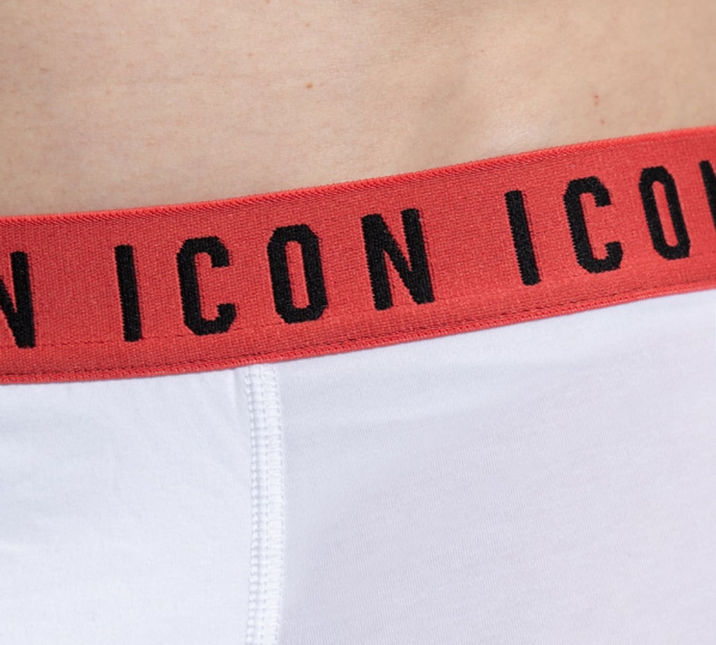 Dsquared2 - BOXER CORTO, BLANCO CON CORAL