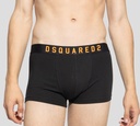 Dsquared2 - BOXER CORTO NEGRO, LETRAS NARANJA