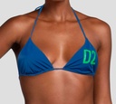 Dsquared2 - TOP DE TRAJE DE BAÑO ESTILO TRIANGULO, AZUL MARINO