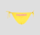 Dsquared2 - BIKINI DE TRAJE DE BAÑO AMARILLO CON LETRAS ROSADAS
