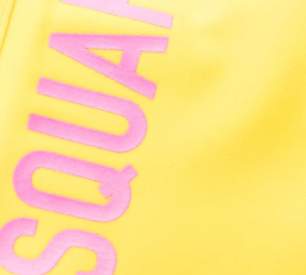 Dsquared2 - BIKINI DE TRAJE DE BAÑO AMARILLO CON LETRAS ROSADAS