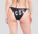 Dsquared2 - BIKINI DE TRAJE DE BAÑO NEGRO CON LETRAS BLANCAS