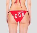 Dsquared2 - BIKINI DE TRAJE DE BAÑO ROJO CON LETRAS BLANCAS