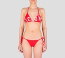Dsquared2 - BIKINI DE TRAJE DE BAÑO ROJO CON LETRAS BLANCAS
