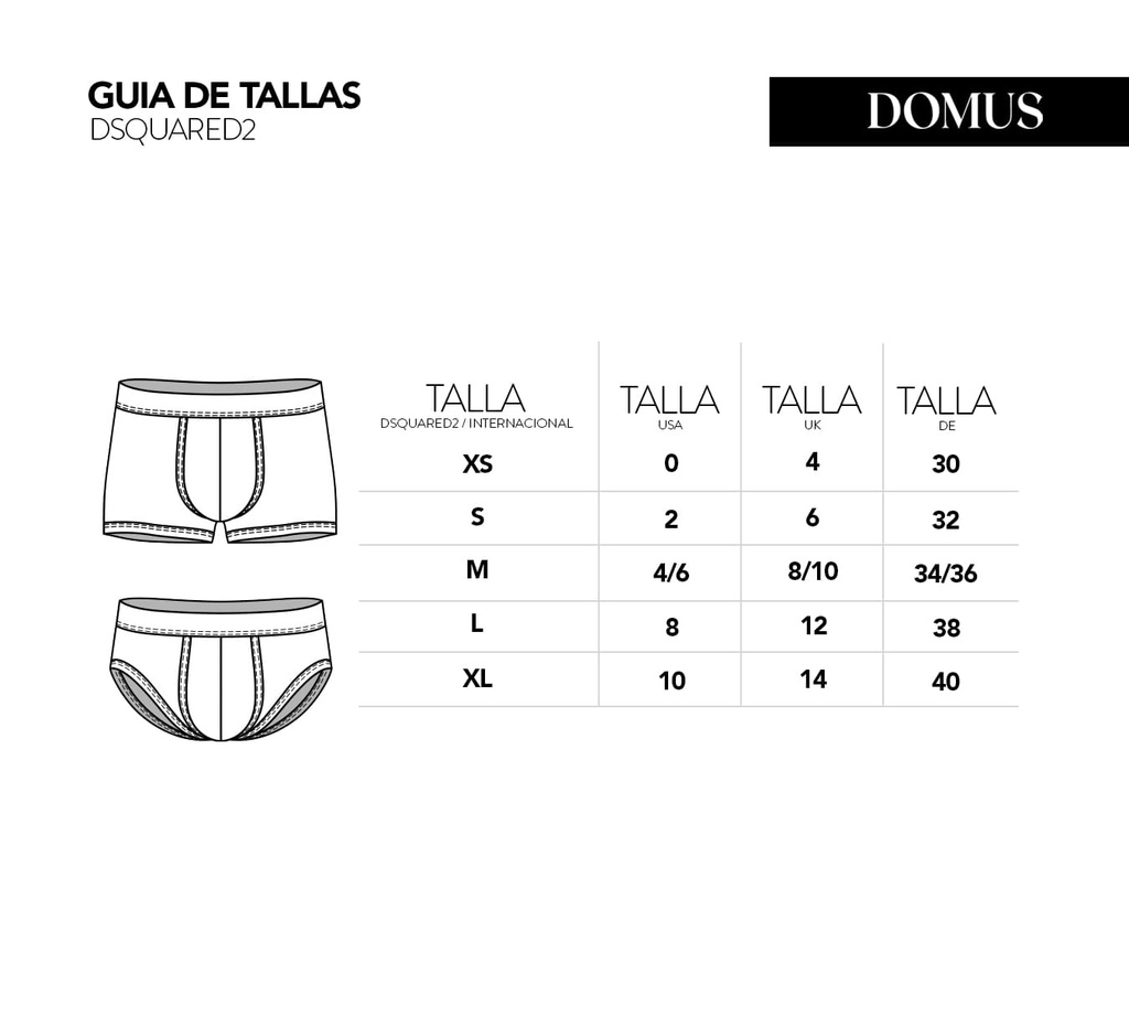 Dsquared2 - INTERIOR NEGRO CON LETRAS BLANCAS
