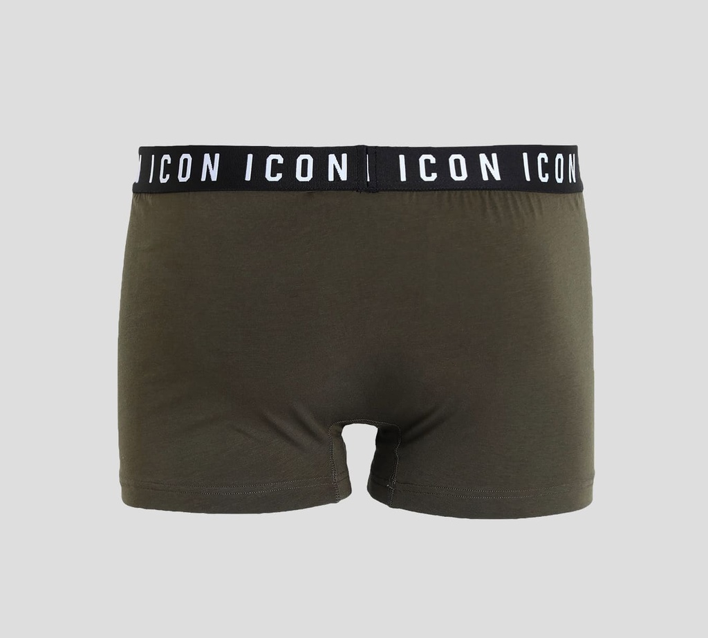 Dsquared2 - BOXER CORTO VERDE, CON LETRAS ICON