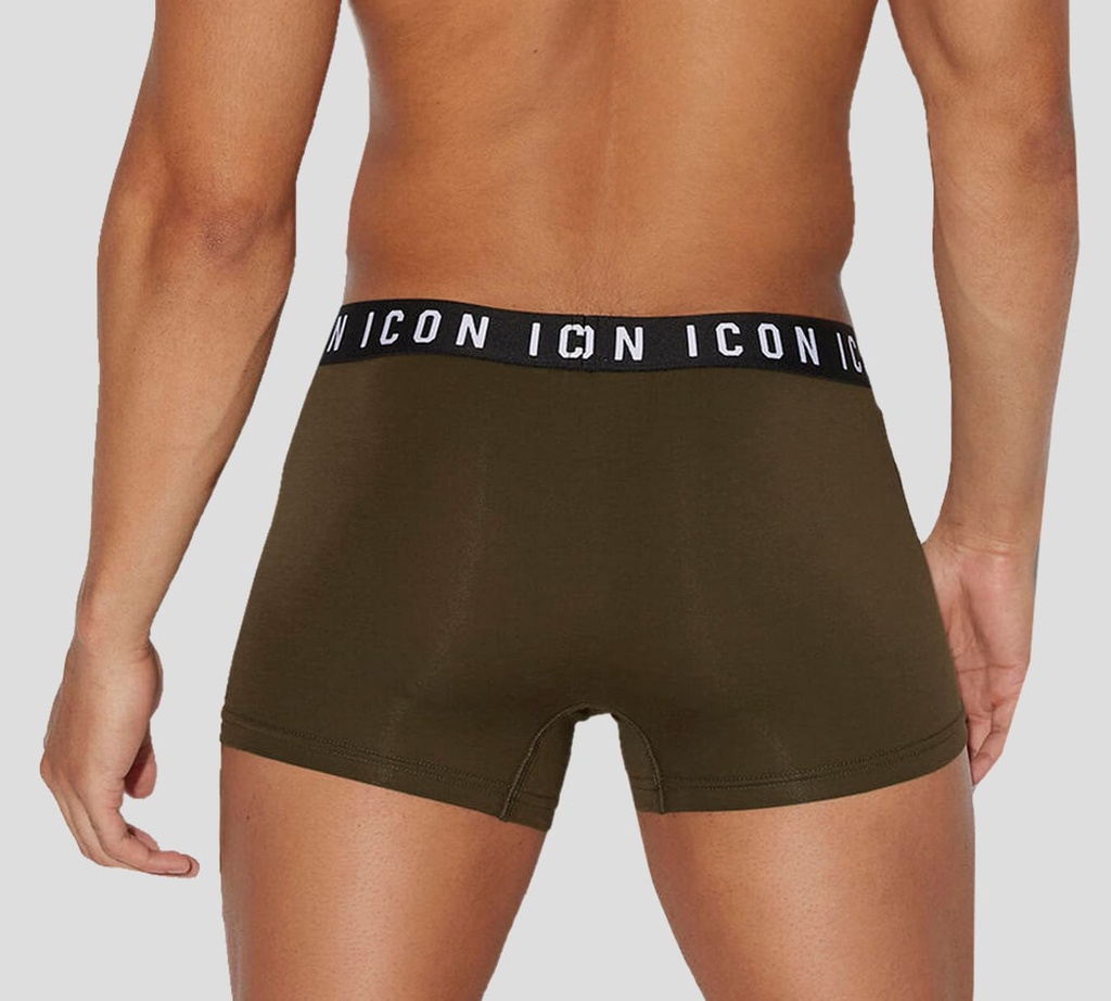 Dsquared2 - BOXER CORTO VERDE, CON LETRAS ICON