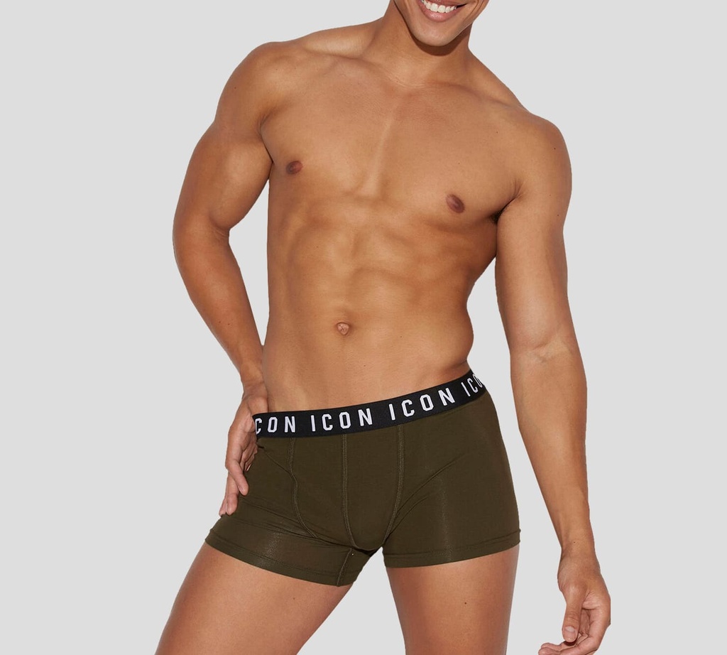 Dsquared2 - BOXER CORTO VERDE, CON LETRAS ICON