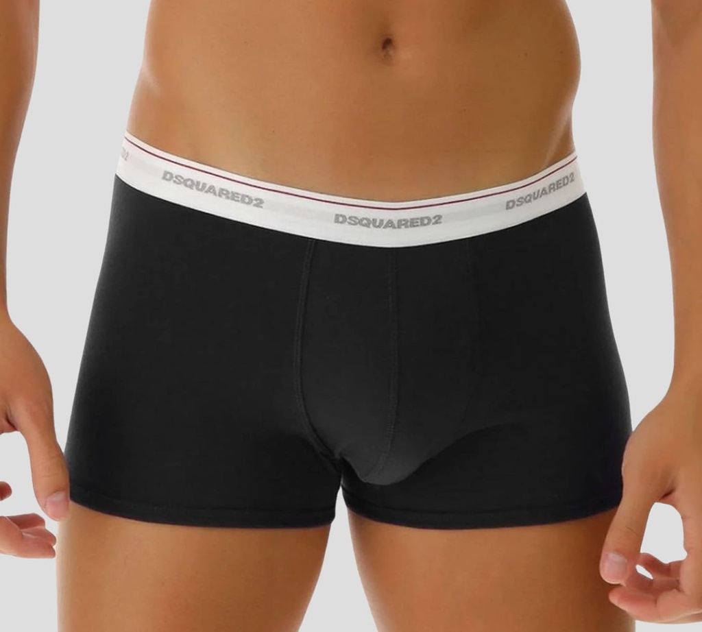 Dsquared2 - TRIO DE BOXERS CORTOS, NEGROS