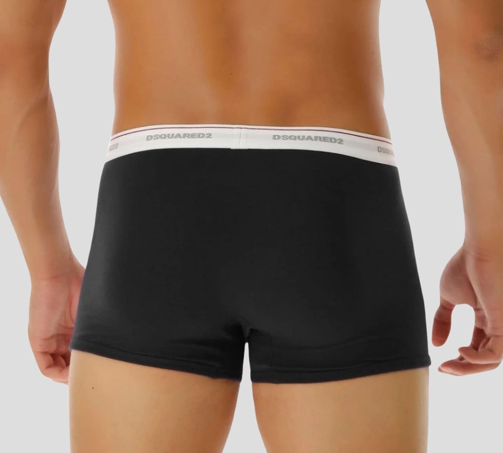 Dsquared2 - TRIO DE BOXERS CORTOS, NEGROS