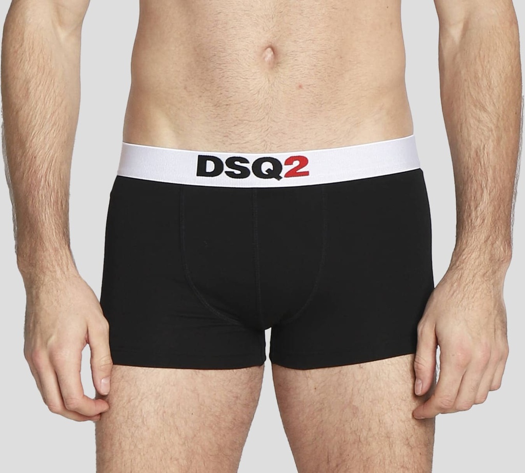 Dsquared2 - BOXER CORTO NEGRO CON INICIALES DE MARCA