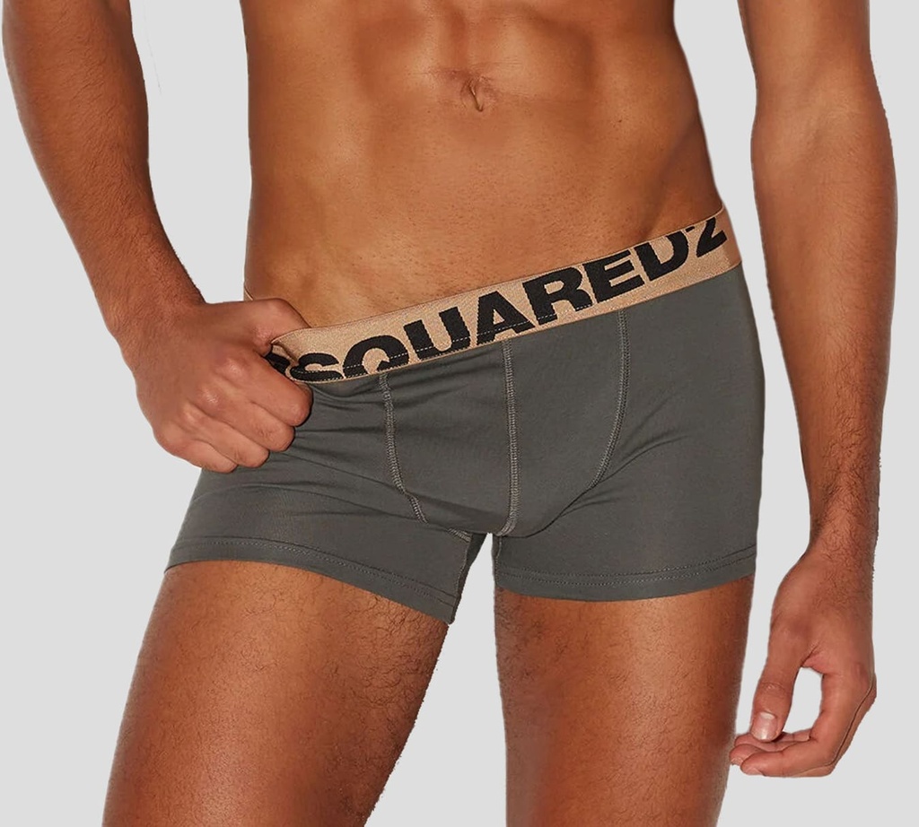 Dsquared2 - BOXER CORTO VERDE Y DORADO