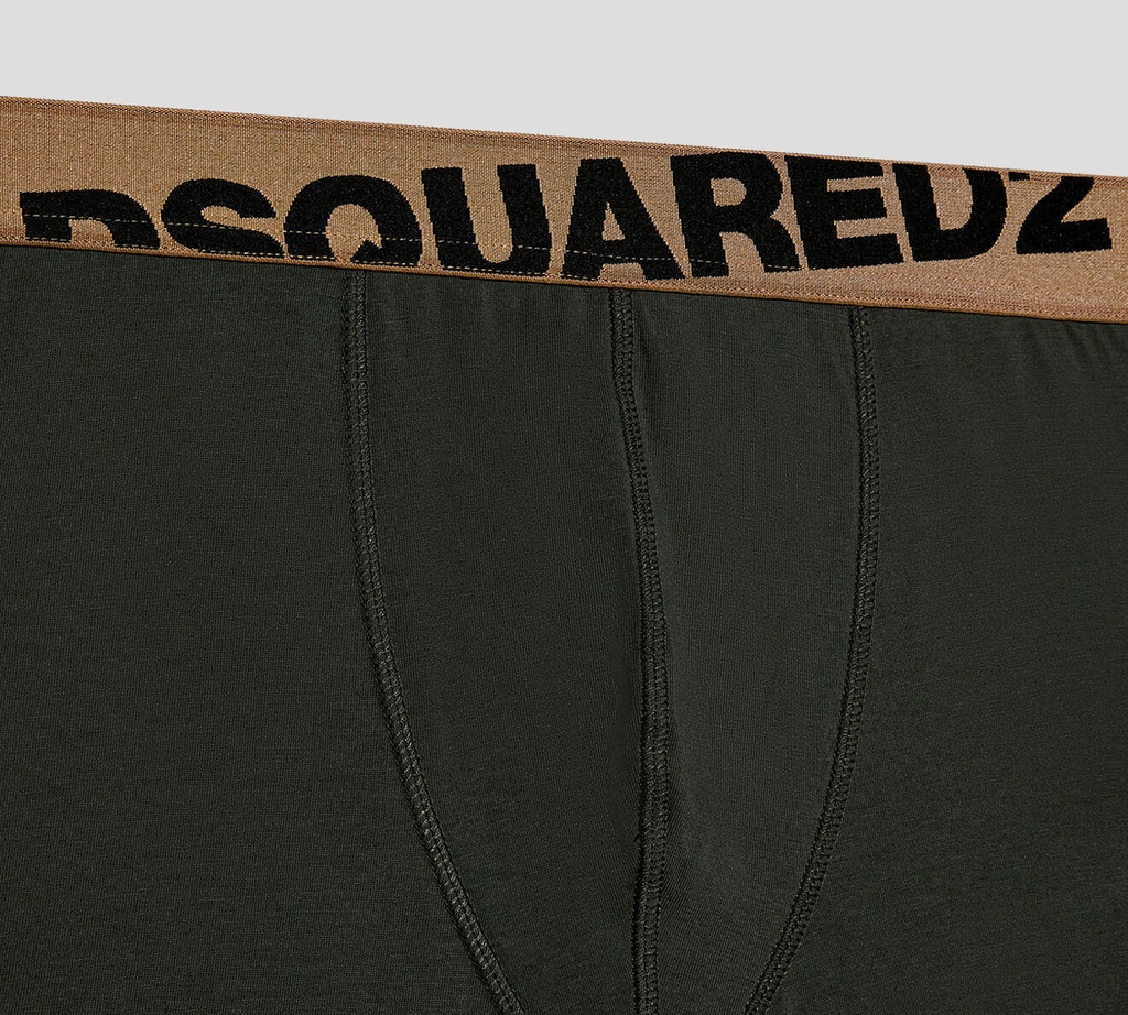 Dsquared2 - BOXER CORTO VERDE Y DORADO