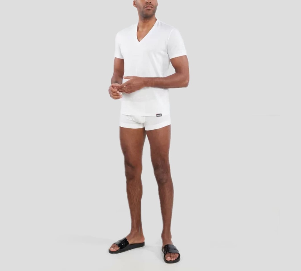 Dsquared2 - TRIO DE FRANELAS CUELLO V, NEGRO, BLANCO Y GRIS