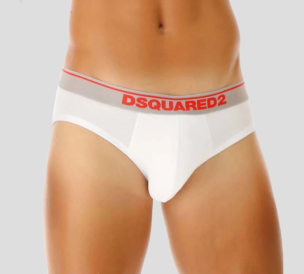 Dsquared2 - DUO DE INTERIORES BLANCOS CON LETRAS ROJAS