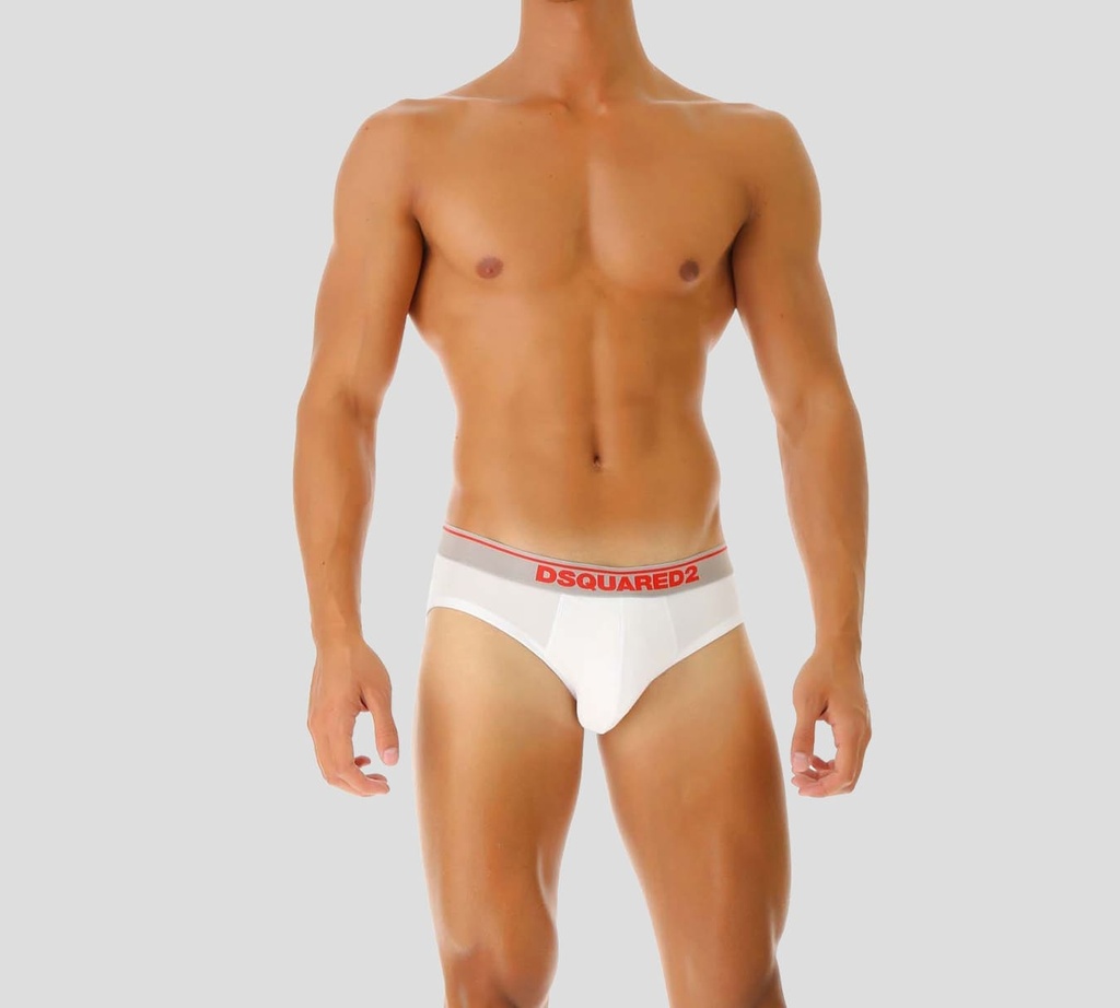Dsquared2 - DUO DE INTERIORES BLANCOS CON LETRAS ROJAS