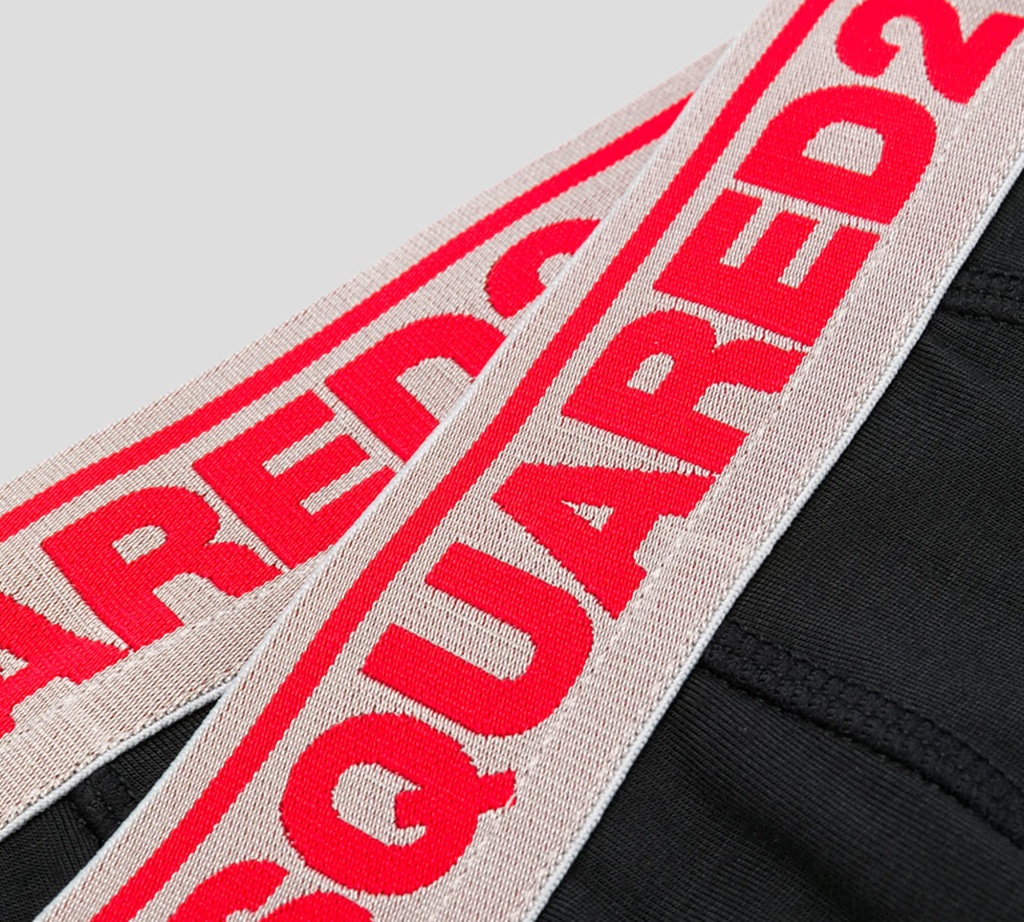 Dsquared2 - DUO DE INTERIORES NEGROS CON LETRAS ROAS