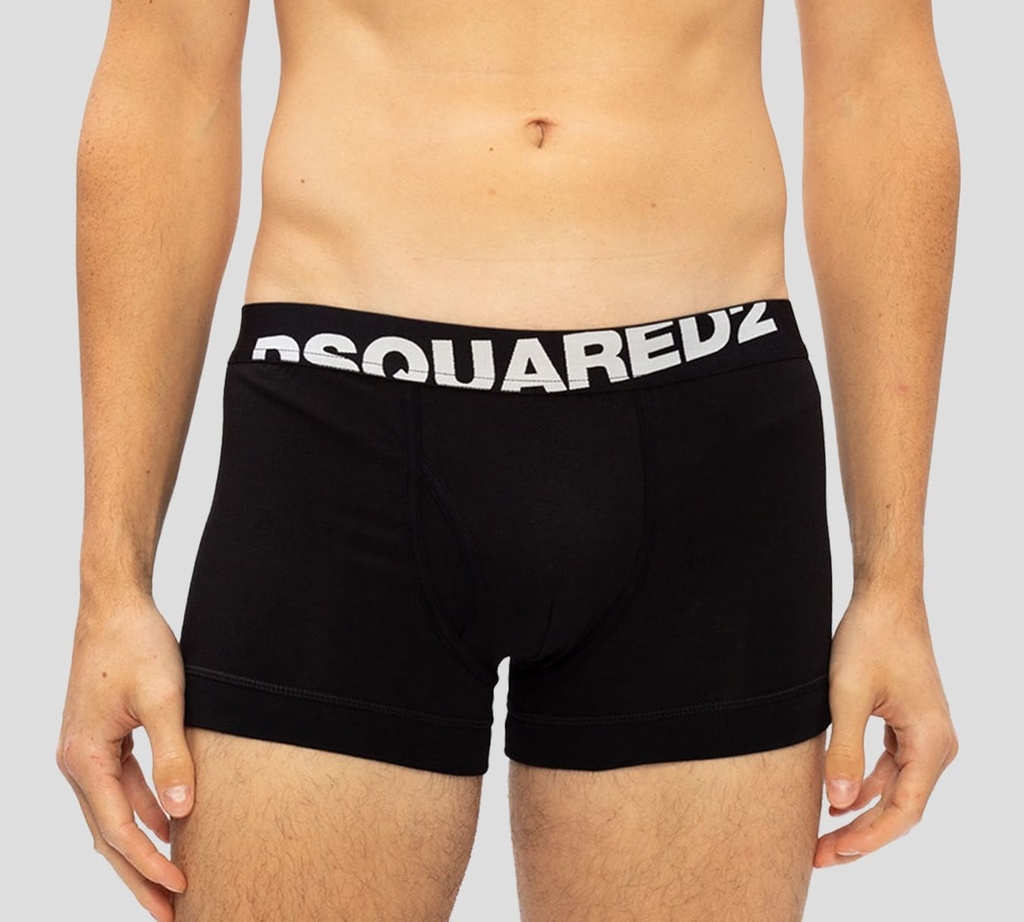 Dsquared2 - DUO DE BOXERS CORTOS, NEGROS