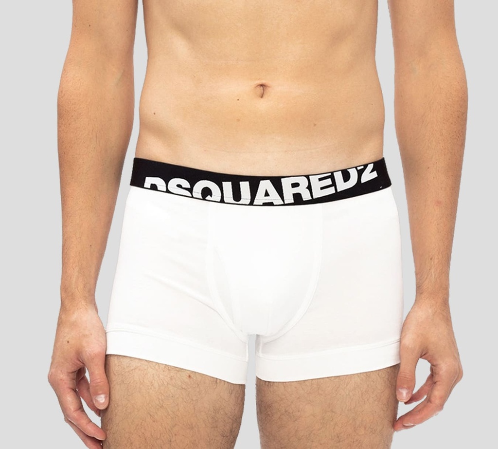Dsquared2 - DUO DE BOXERS CORTOS BLANCOS
