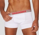 Dsquared2 - DUO DE BOXERS CORTOS, BLANCOS CON LETRAS ROJAS