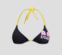 Dsquared2 - TOP DE BIKINI TRIANGULAR CON ESTAMPADO DE FANTASMA PINKY- PAC MAN