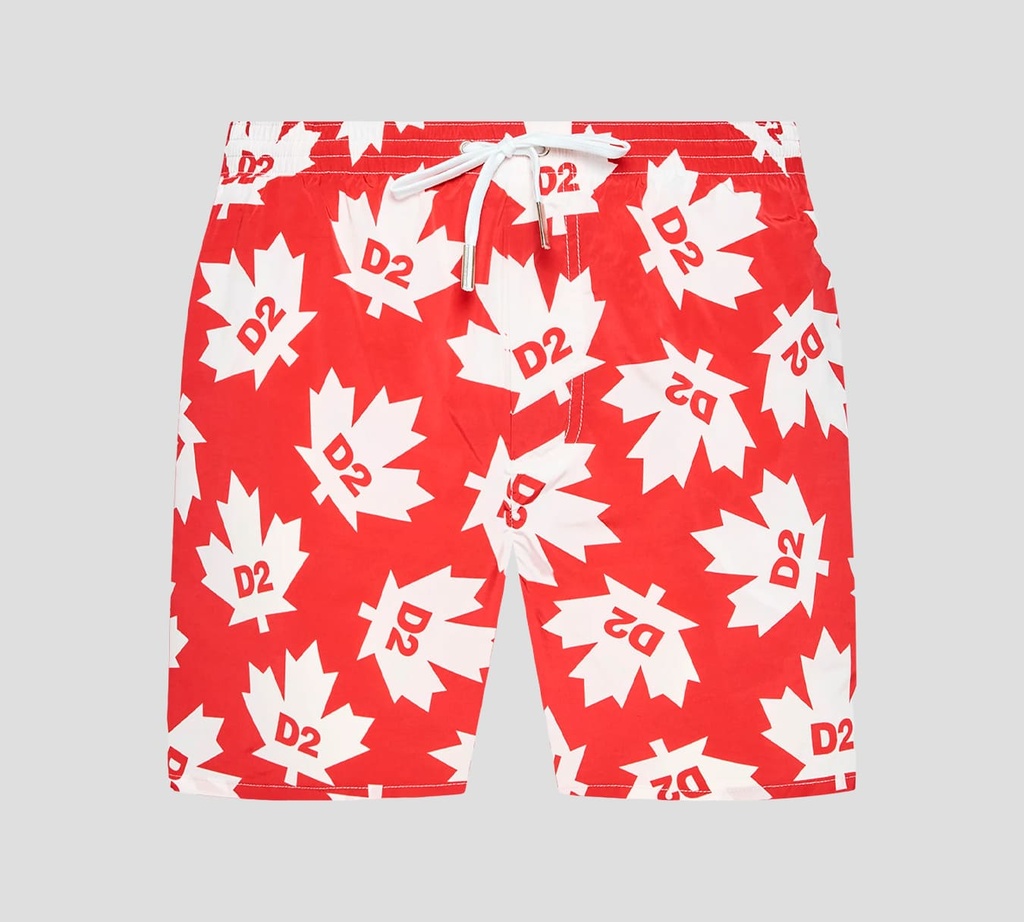 Dsquared2 - SHORT DE PLAYA MIDI CON ESTAMPADO DE HOJA DE MAPLE