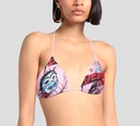 Dsquared2 - TOP DE BIKINI ROSADO ESTILO TRIANGULO, ESTAMPADO DEAN & DAN