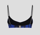 Dsquared2 - TOP DE BIKINI CON DETALLES METÁLICOS PLATEADOS Y ESTAMPADO DE PALMERAS