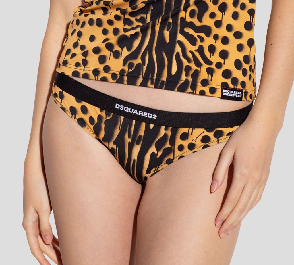 Dsquared2 - PANTY NEGRA Y DORADA