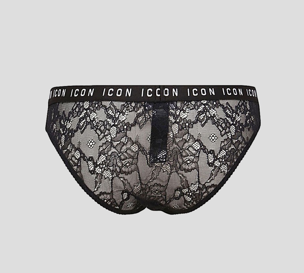 Dsquared2 - PANTY ICON DE ENCAJE NEGRO
