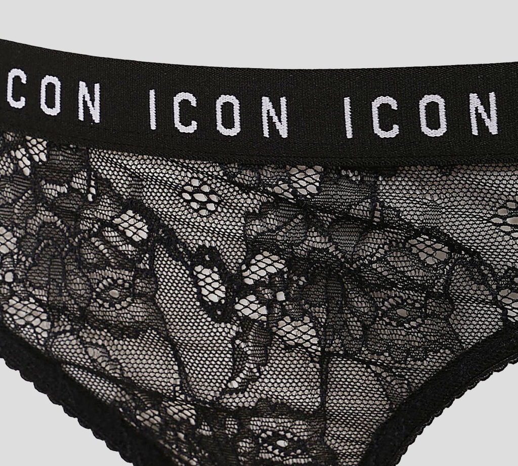 Dsquared2 - PANTY ICON DE ENCAJE NEGRO