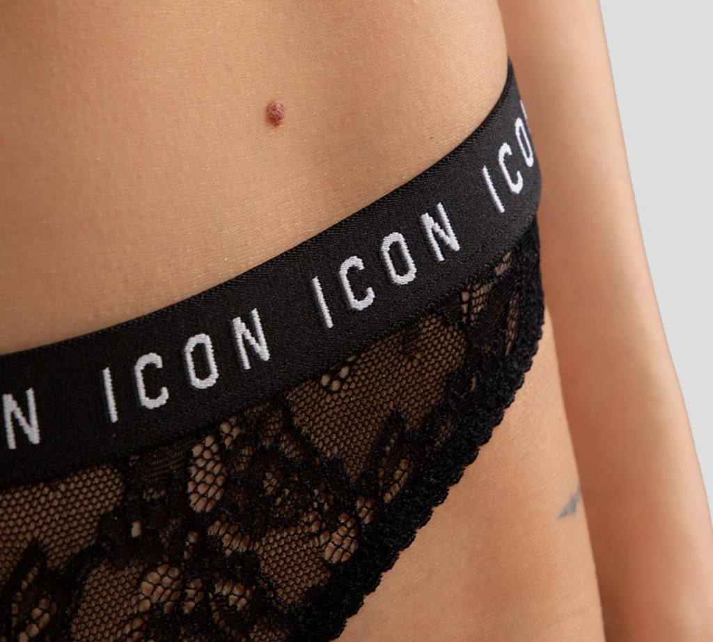 Dsquared2 - PANTY CON ENCAJE NEGRO