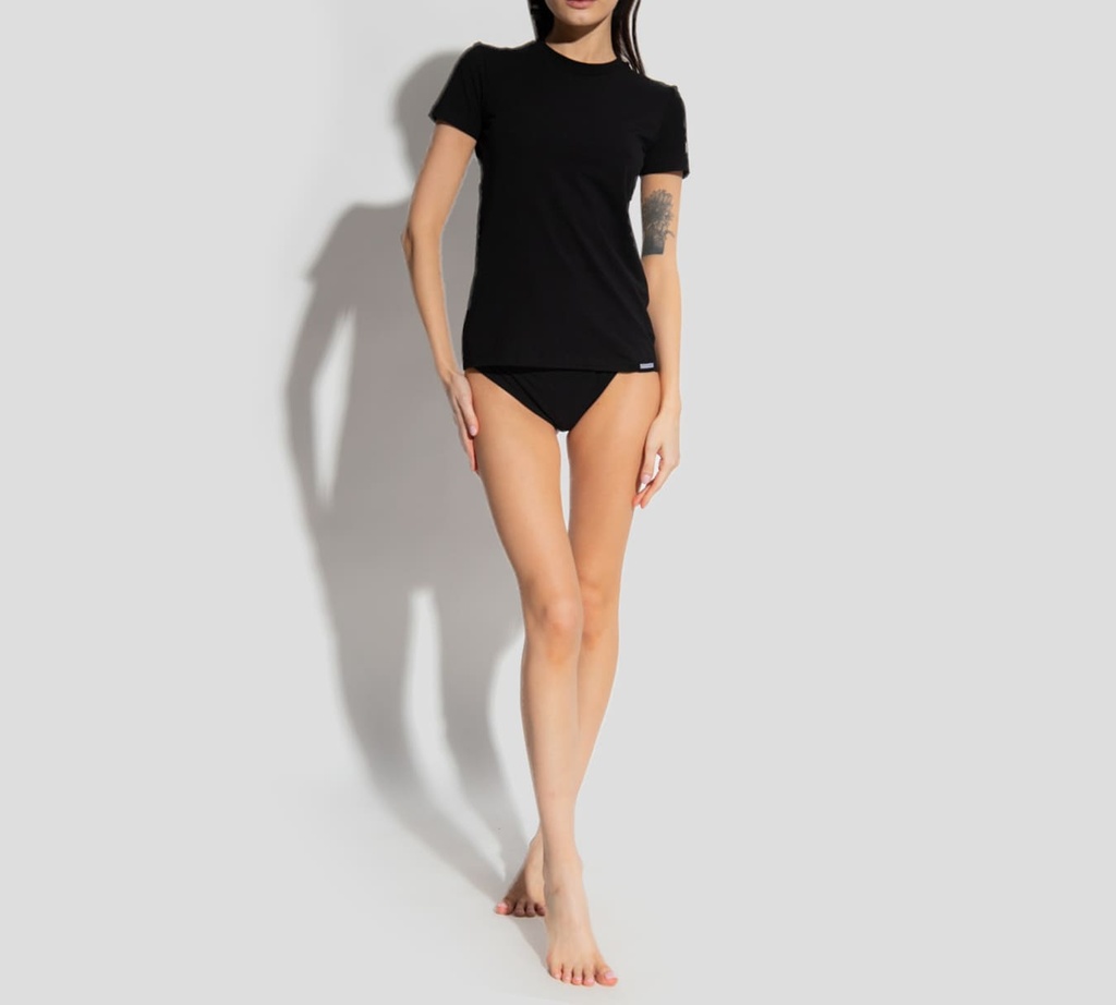 Dsquared2 - FRANELA CUELLO REDONDO , NEGRA